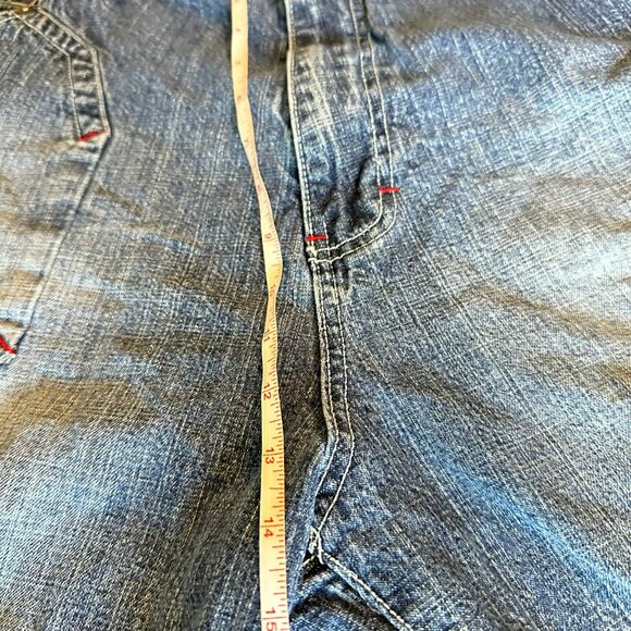 Vintage Y2K Poco Jeans Denim Cargo Shorts Size 40 Embroidered Logo & Pockets - Picture 3 of 13